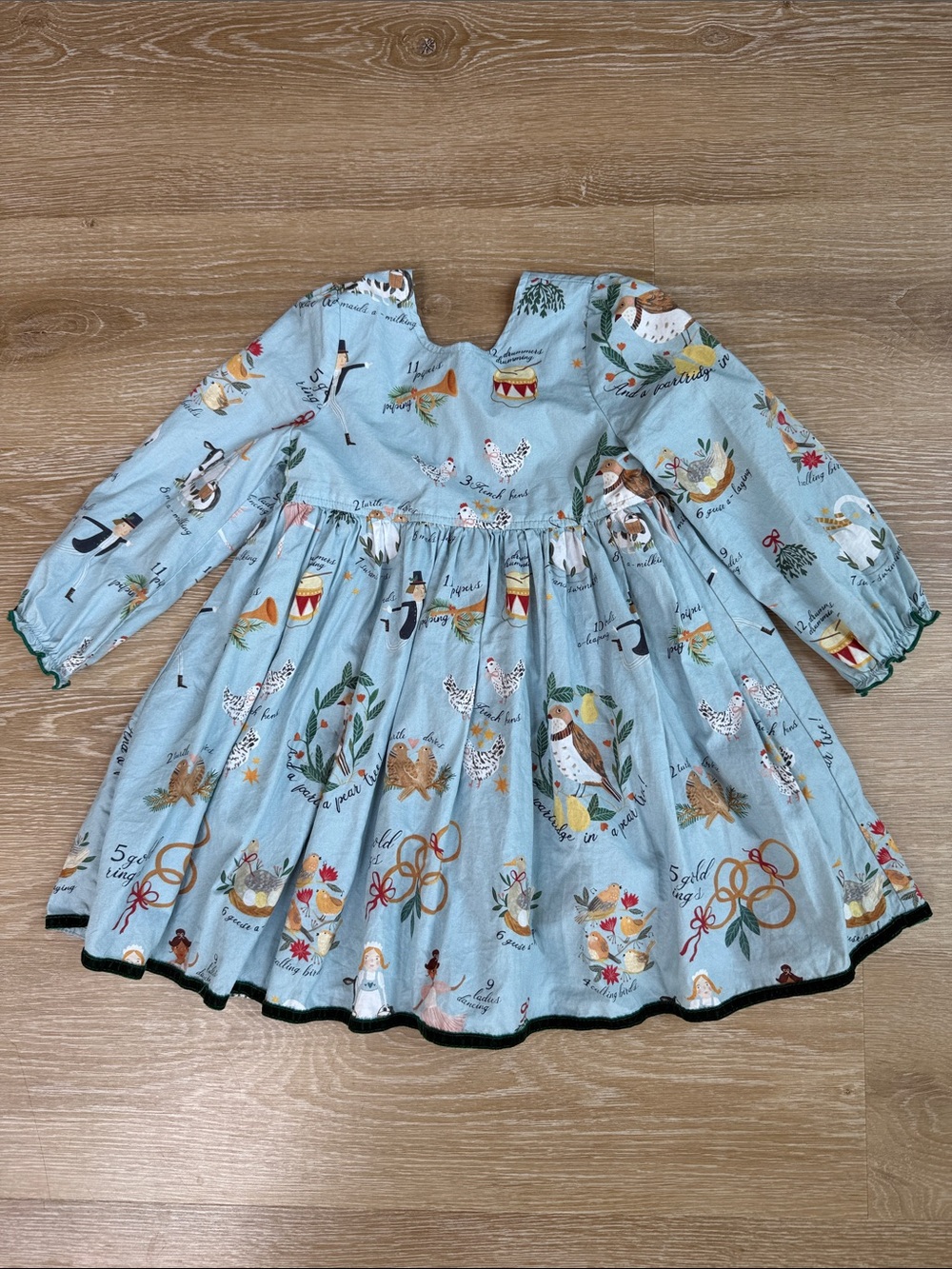 Pink Chicken Amma 12 Days of Christmas Dress Size 3Y